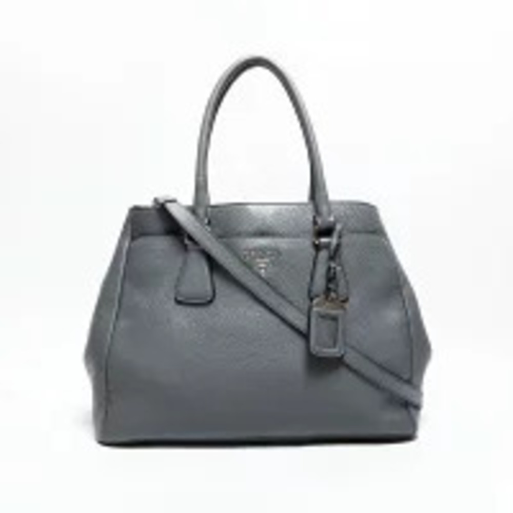 Prada leather Nuir grey handbag Saffiano